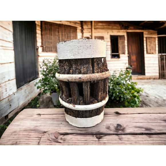 Antique Wagon Wheel Hub Chippy Farmhouse Industrial Decor Primitive Rustic Decor - Picture 8 of 10